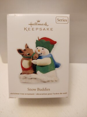 Hallmark Keepsake 2011 Snow Buddies Snowman And Reindeer Ornament