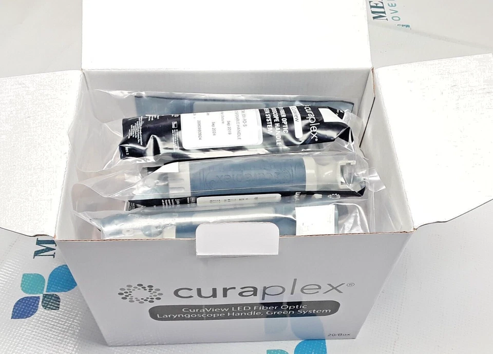 MANGO LARINGOSCOPIO DE FIBRA ÓPTICA LED CURAPLEX CURA VIEW 20 por caja caducado Foto 2 de 3