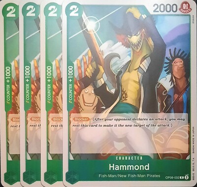 One Piece TCG - 4er Playset - OP06-032 Hammond C/EN/NM