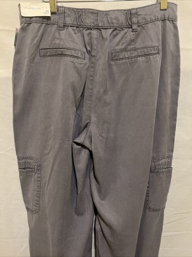 NWT! Maurices Cargo Style Gray Pants Woman's Size 10 Regular - Picture 7 of 13