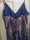 Dillard’s City Vibe Iridescent Blue Evening Gown, Size 5 Worn Once — photo 3