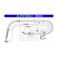 ATE Handbremsseil Hinten Rechts LäNge 1402 FüR Mini R56 R57 R58 R59
