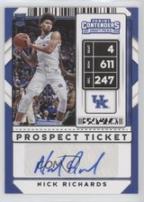 2020 Contenders Draft Picks Sticker Prospect Ticket Nick Richards #90 Auto 07mp