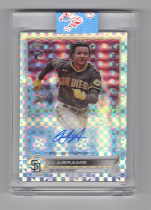2022 Topps Chrome Update CJ ABRAMS Rookie X-Fractor Auto /125 Padres #AC-CA
