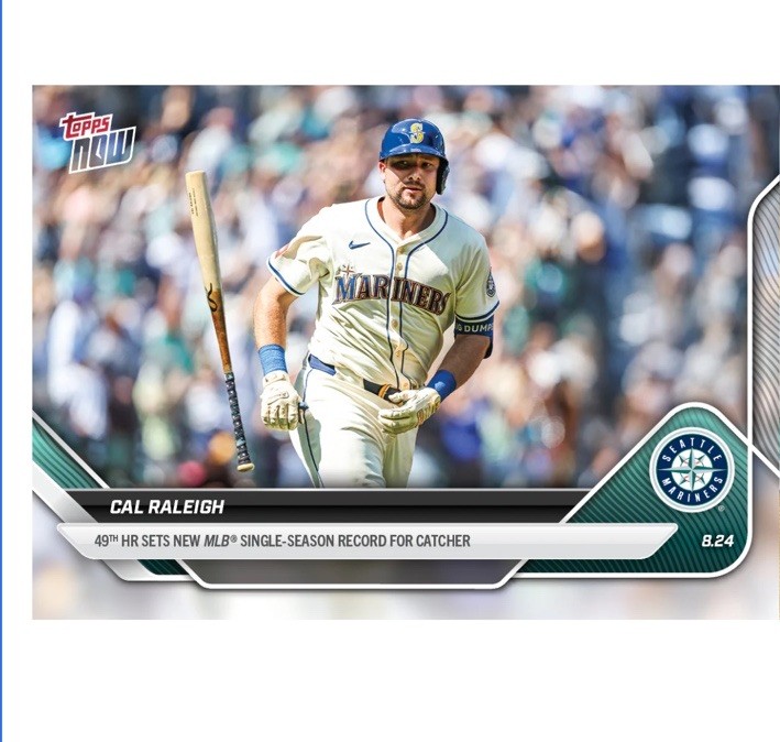 Cal Raleigh 49th HR Marks Most By Catcher Ever 2025 MLB Topps NOW