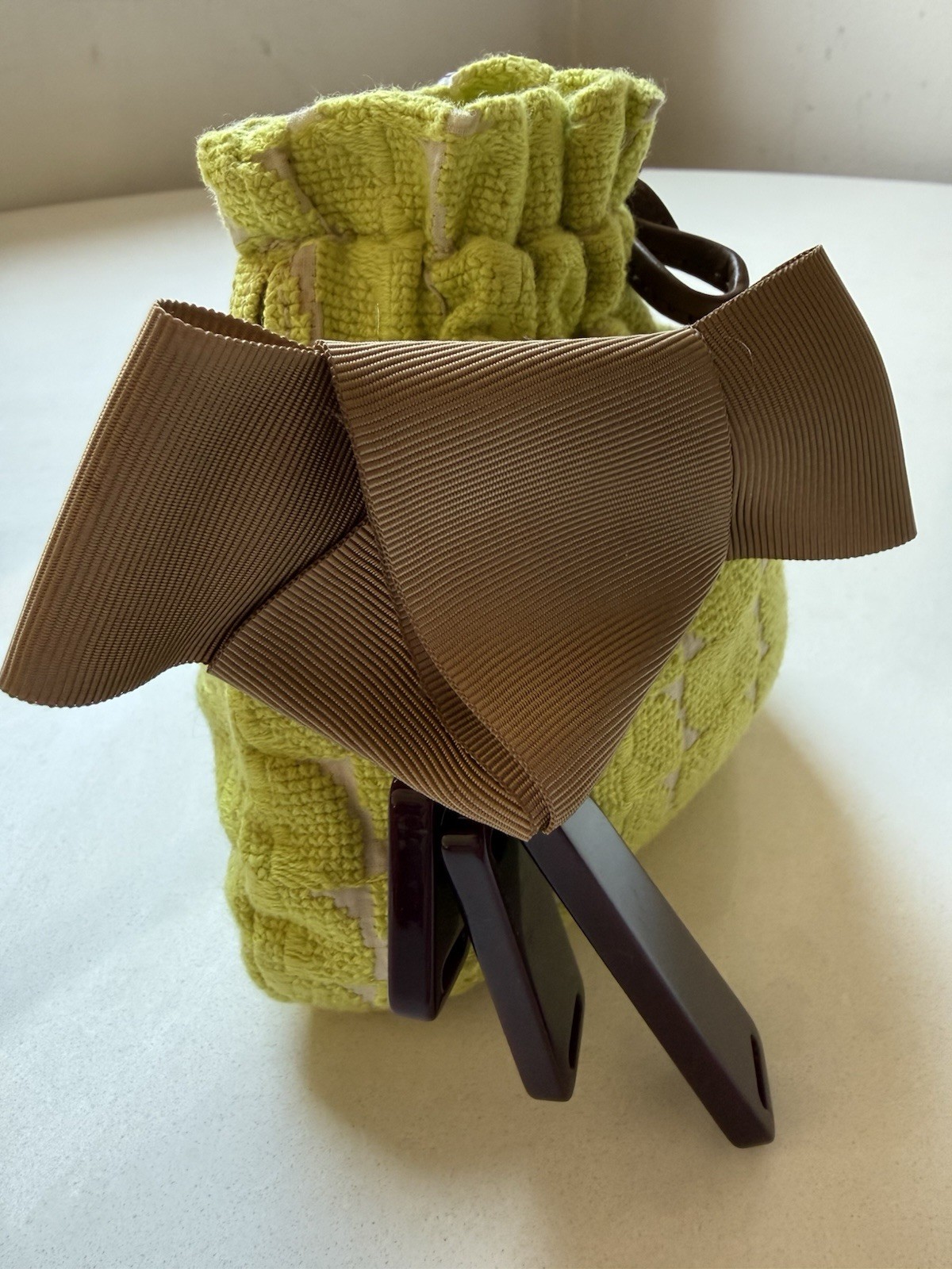 Marni Lime Green Drawstring Pouch  — image 6