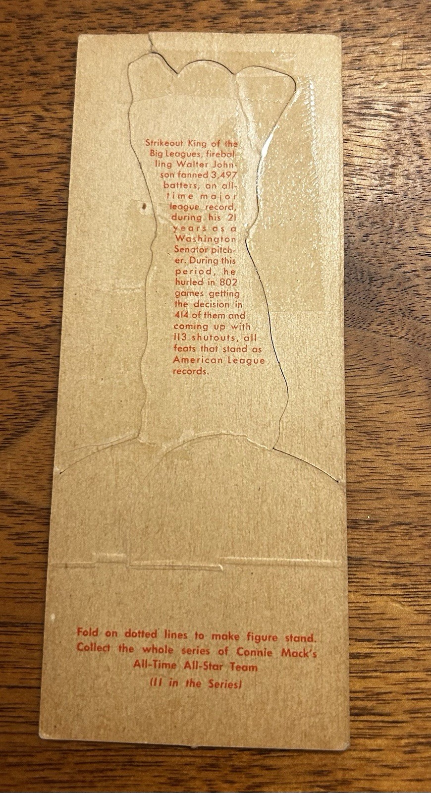 1951 Topps Connie Mack's All-Stars #  6 Walter Johnson