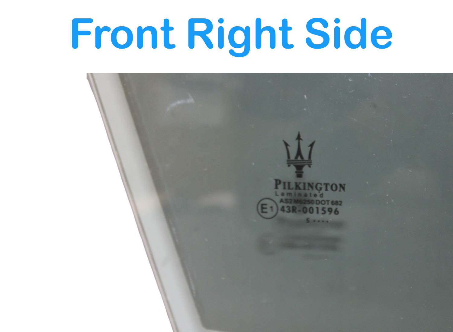 03-13 Maserati Quattroporte M139 Front Right Side Door Window Glass Oem