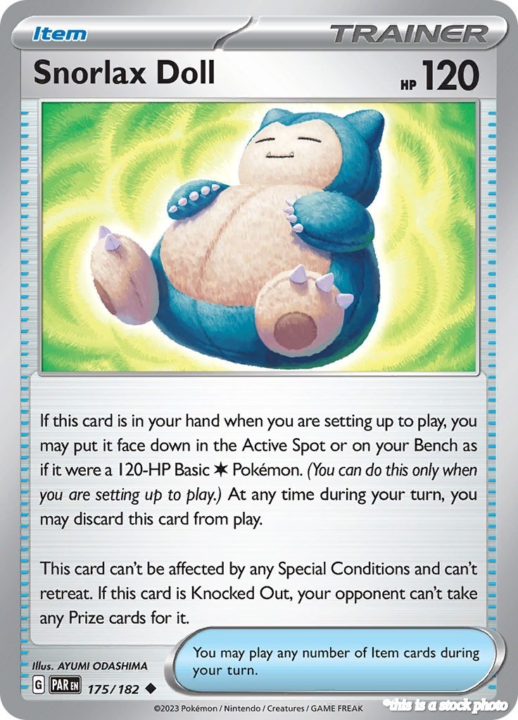 Snorlax Doll PAR 175/182 Pokémon Uncommon NM
