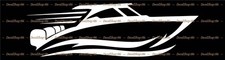 Speed Boat Silhouette - Outdoor Sports - Vinyl Die-Cut Peel N' Stick Decals