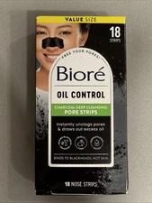 Biore Deep Cleansing Charcoal Pore Nose Strips 18 Count