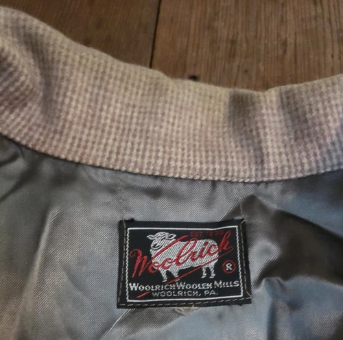 VINTAGE 50s Woolrich Mackinaw Cruiser Shacket Jacket Herringbone Wool USA Mens M image 6