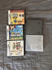 Nintendo DS Case Only Lot - No Games - Lot Of 5 Cases Some Manuals