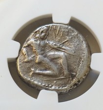 Cilicia Tarsus Stater Warrior & Spear NGC FINE Ancient Silver Coin