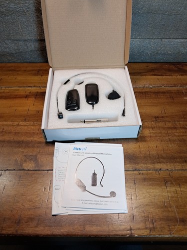 Bietrun WXM01 Microfono Wireless UHF Wireless Cuffie Sistema Microfonico Nuovo Scatola Aperta