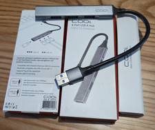 CODi A01113 SLIM USB-A 3.0 2.0 4-PORT HUB X4 USB-A PORTS GREY Docking Station