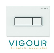 VIGOUR WC-Bet&auml;tigungsplatte WC-Dr&uuml;ckerplatte TEES 2-Mengensp&uuml;lung wei&szlig;