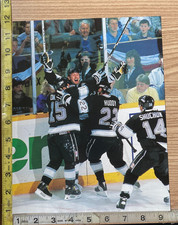 Wayne Gretzky Game Win & Rod Laver Tennis Court Action 2 Scene Book Photograph