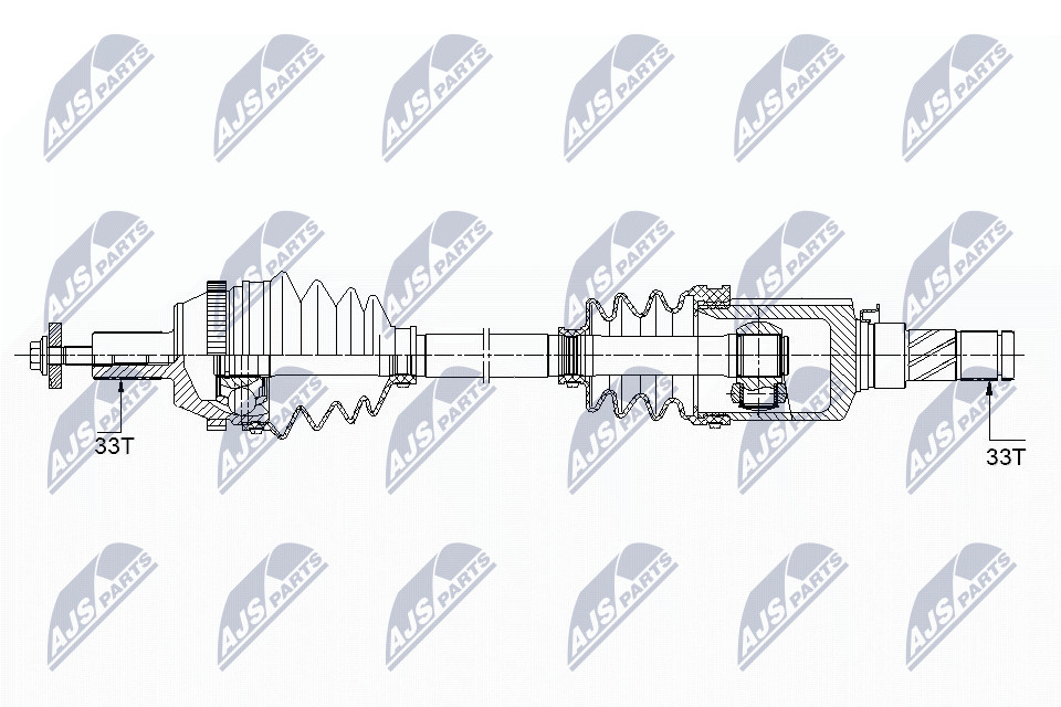NTY NPW-ME-122 Drive Shaft for SMART