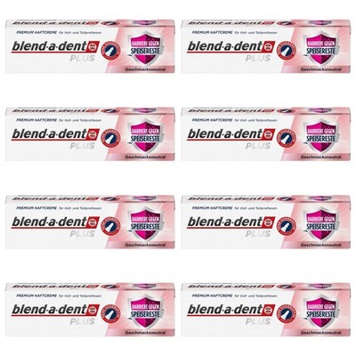 Blend-a-dent Plus Premium Haftcreme Barriere Gegen Speisereste, 8x 40g Pack, OvP