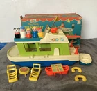 Vintage 1972 Fisher Price Little People Happy House Boat #985 Complete In Box