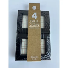 Harbortown Industries 4 Pack Mini Photo Frames 2x3 Black