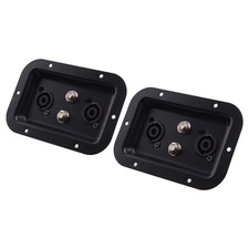 2x Jack Plates w/ NL4 Speakon Connectors 1/4" Female Jacks for PA Speakers