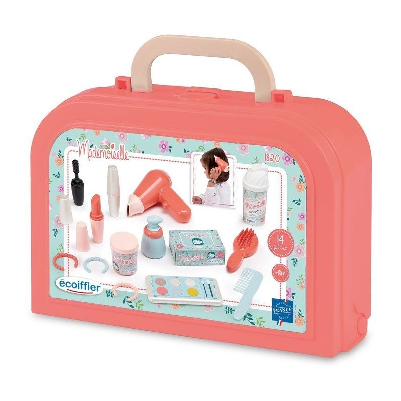 Mallette de coiffure ECOIFFIER Mademoiselle avec sèche-cheveux et accessoires de jeu