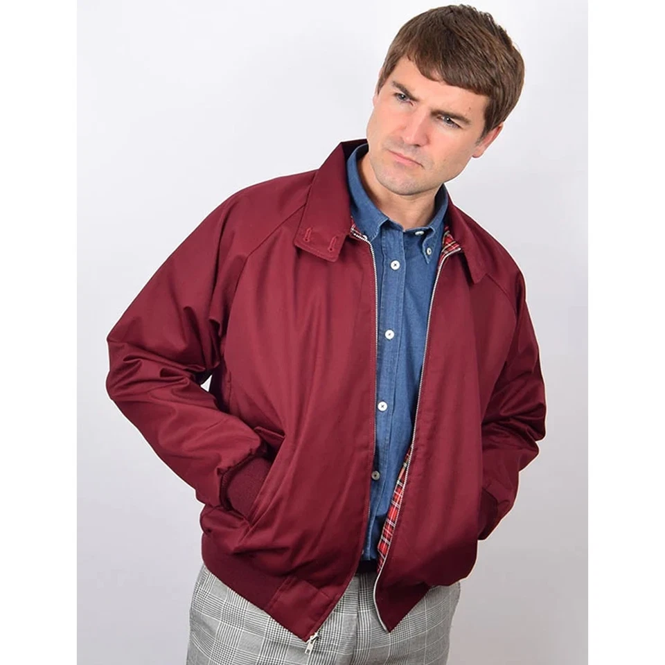 Harrington Veste Hommes Vintage1970s Style Rétro Mods Skins Écossais Doublure - Photo 2/3