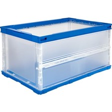 TRUSCO Thin Folding Container 40L Transparent TR-O40B-TM x 2