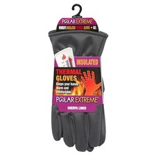 Women's Thermal Winter Knit Gloves, Guantes   Warm, Medium-Large Stretch Grey