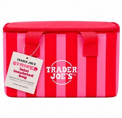 1 Trader Joe's 2026 Mini Insulated Tote Summer Fun Ltd Ed Pink