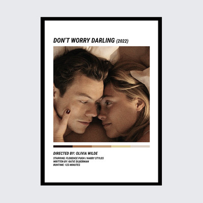 DON'T WORRY DARLING FILMPOSTER FARBPALETTE ÄSTHETISCHE KUNST FILM GESCHENK