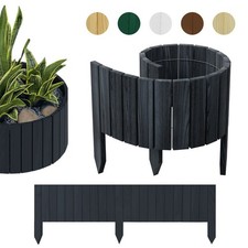 Rasenkante Holz Beeteimfassung 100cm Flexibler Rollborder Beetumrandung Palisade