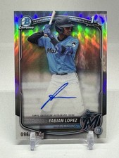 FABIAN LOPEZ 2025 BOWMAN CHROME 1ST AUTOGRAPH REFRACTOR AUTO /499