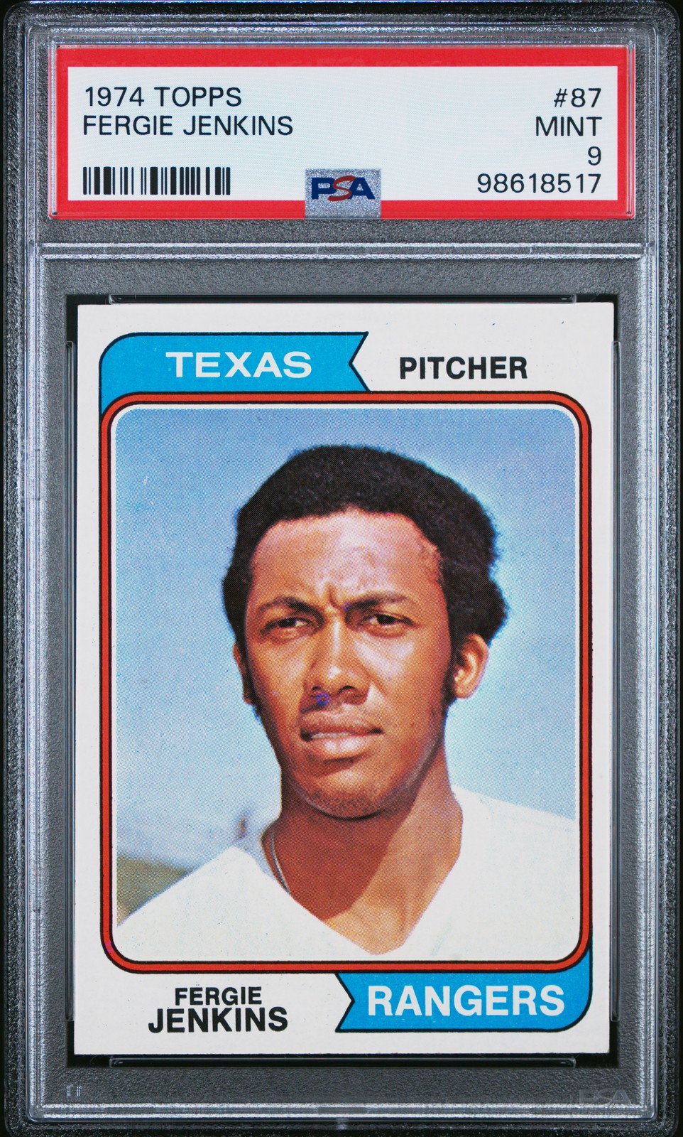 1974 TOPPS #87 FERGIE JENKINS PSA 9
