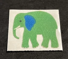 Vintage Hambly FUZZY Elephant Sticker - Rare & HTF