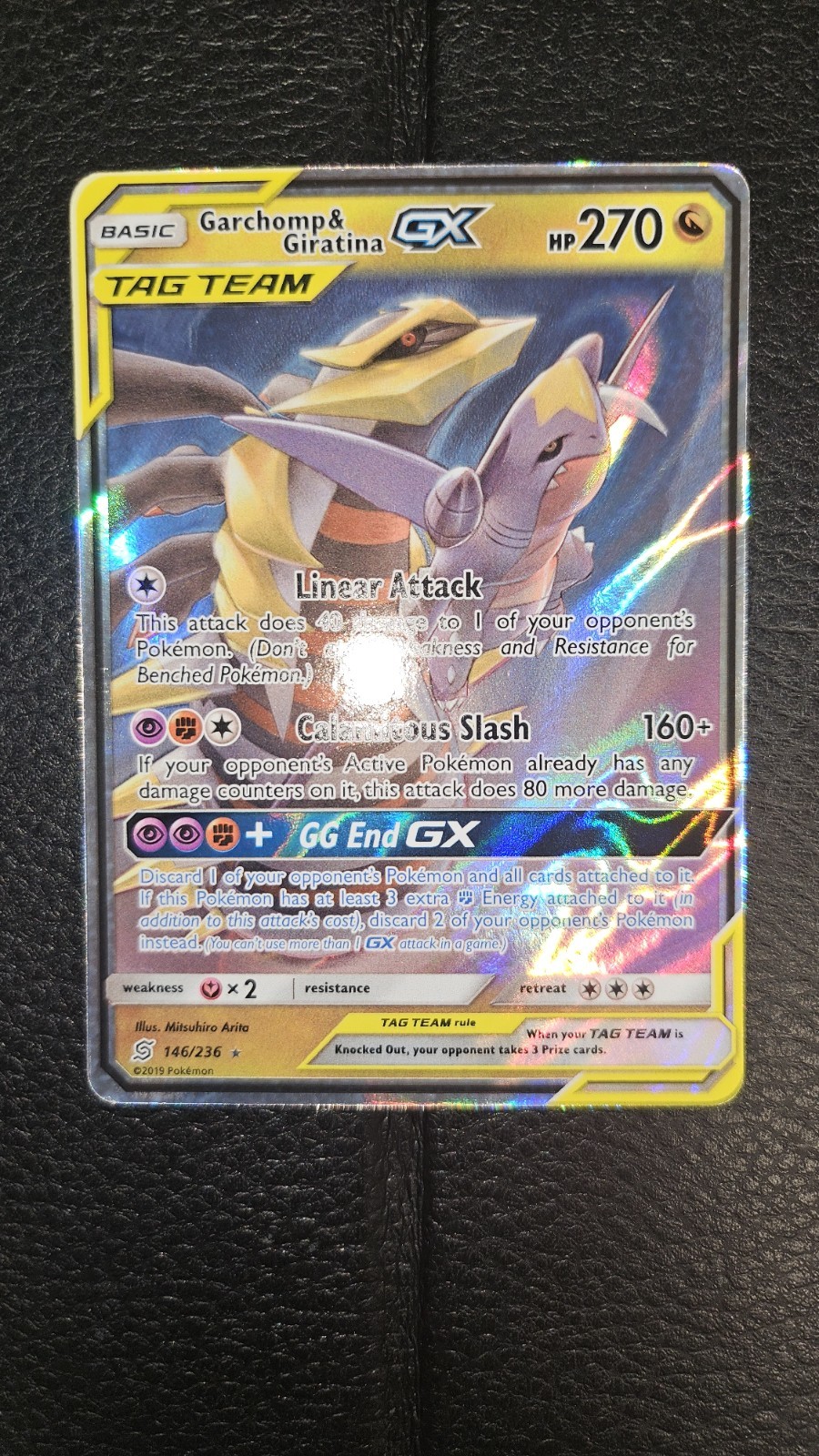 DA101218 Garchomp & Giratina GX Tag Team Pokemon 146/236 Holo ULTRA RARE NM