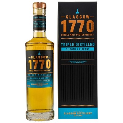 71,07 /L 1770 Glasgow Triple Distilled Smooth Single Malt Scotch Whisky 46% 0,7l