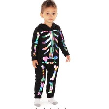 Tipsy Elves Kids Skeleton Halloween Costume Jumpsuit for Toddlers - Unisex 3T