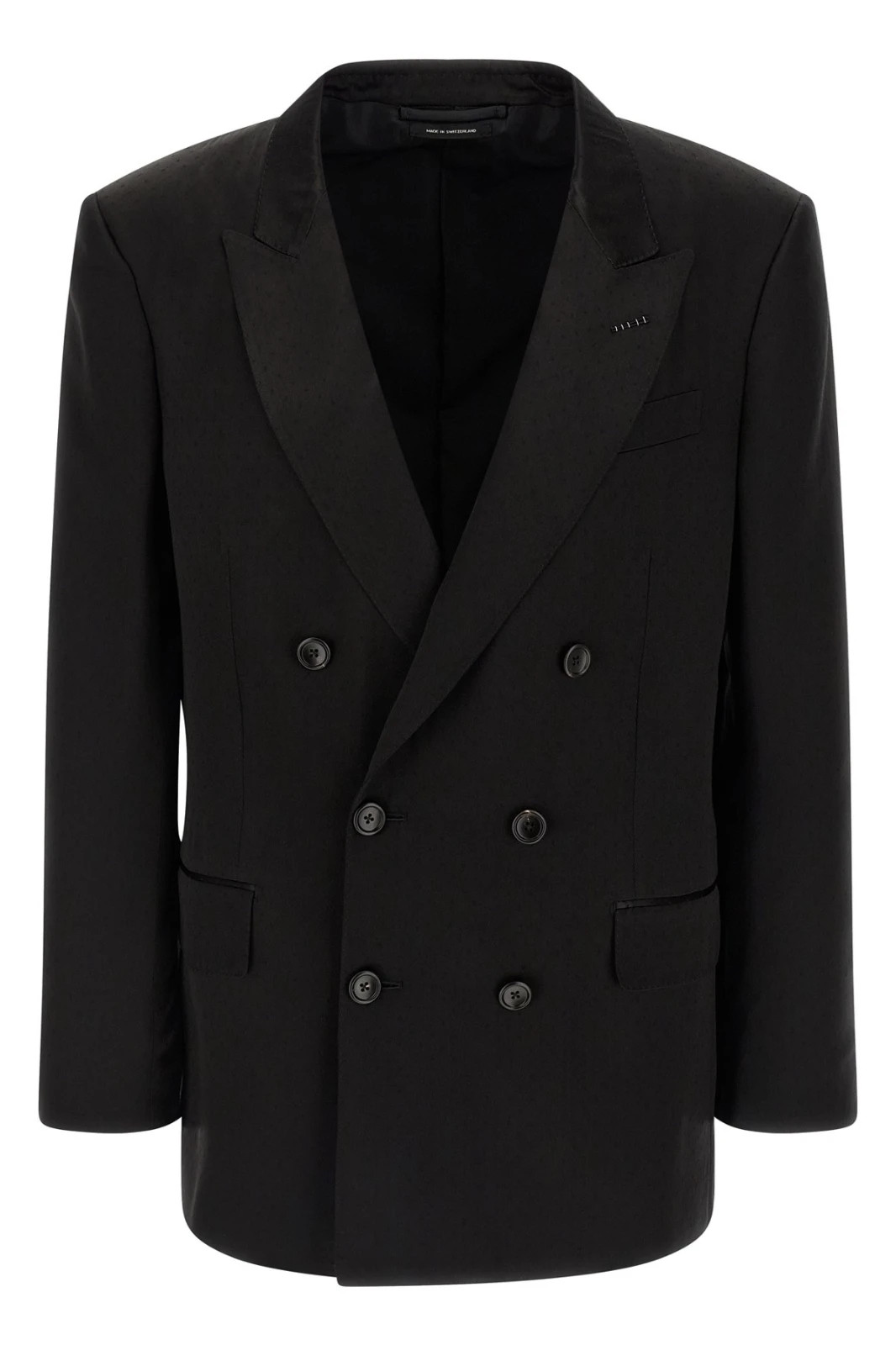 TOM FORD Tone-on-tone Polka Dot Black Blazer New & Authentic