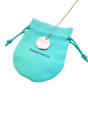 Tiffany & Co. Sterlingsilber Elsa Peretti Medium 24 mm Scheibe Halskette 16'' - Beutel