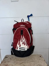 CamelBak Mini M.U.L.E. Kids Hydration Bag 50oz, Black/Flames