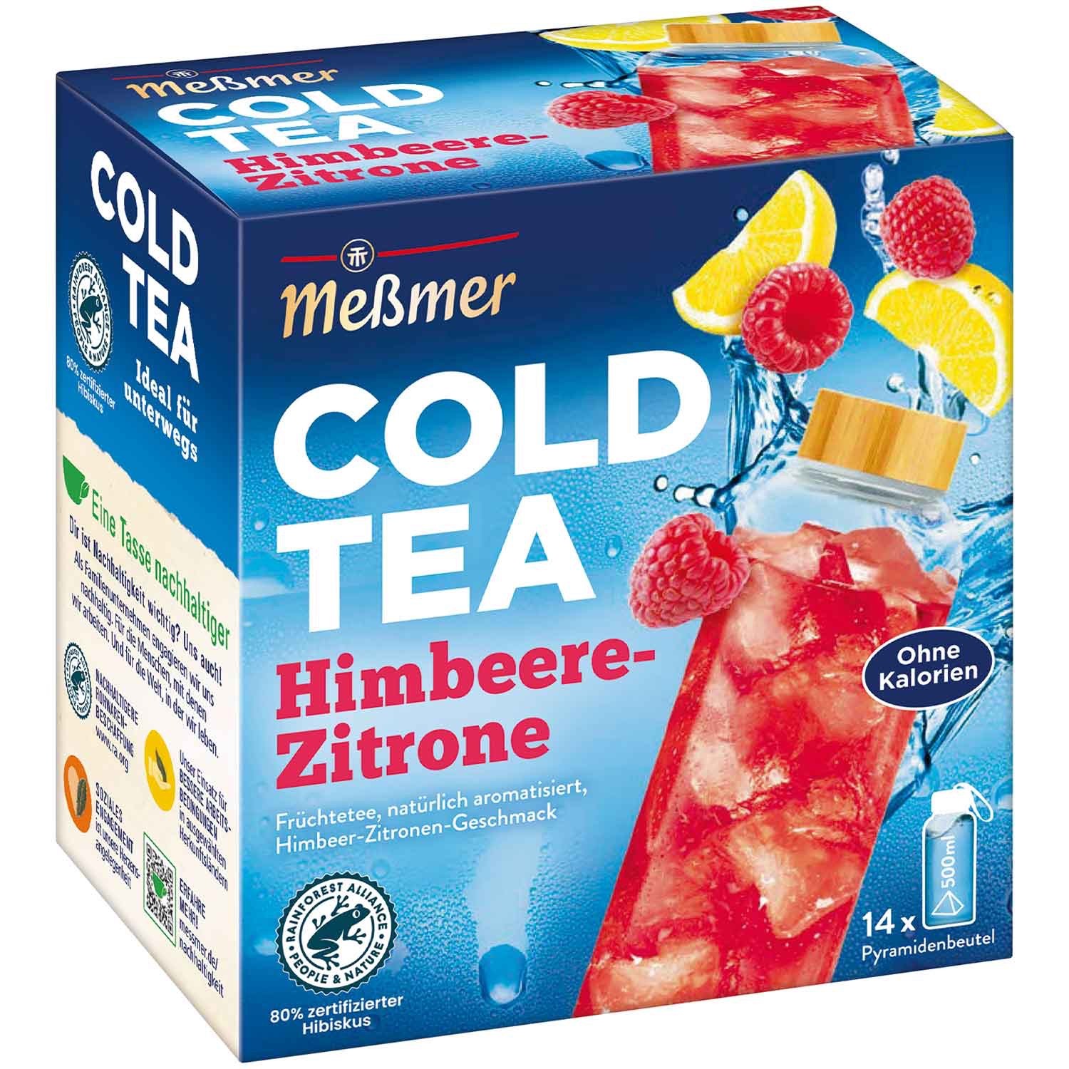 Холодный чай Messmer с ЛИМОНОМ и МАЛИНОЙ со льдом 1 коробкаЧай 14 шт Сделано в Германии 2090₽