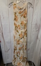 Reformation Women's Size 2 Beige Floral Dress
