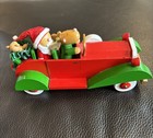 Large VTG 1990 Dakin Hand painted Wooden Santa Christmas Auto/ Decor 8.5” — photo 2