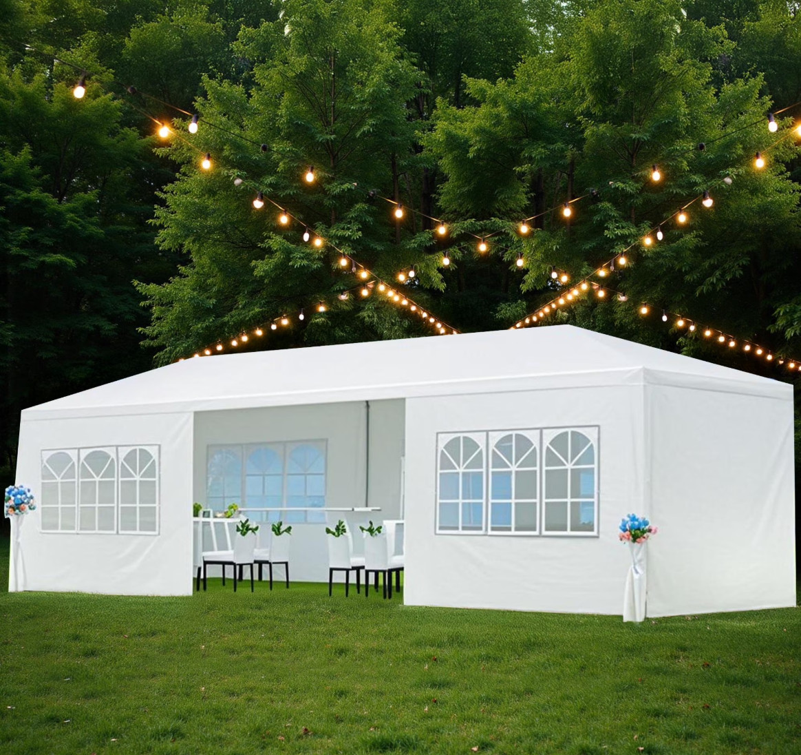 Tent Gazebo Canopy Wedding Party Tent With 8 Removable Sidew