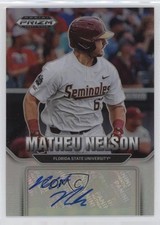2022 Panini Prizm Draft Picks Auto Matheu Nelson #AU-MN Auto i6j