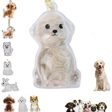 Dog Hair Collector Keychain Charm Memorial Storage ,Pet Hairs Keychain,Pet Fu...