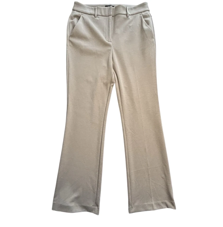 Vera Wang Women’s Taupe Tan High Rise Flare Dress Pants Size 10 New with Tag - Image 2 of 4